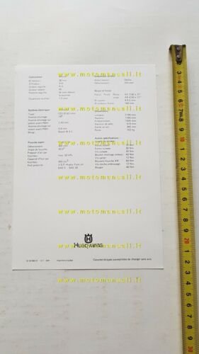 Husqvarna 250 CR Cross 1981 scheda tecnica cartella stampa no …