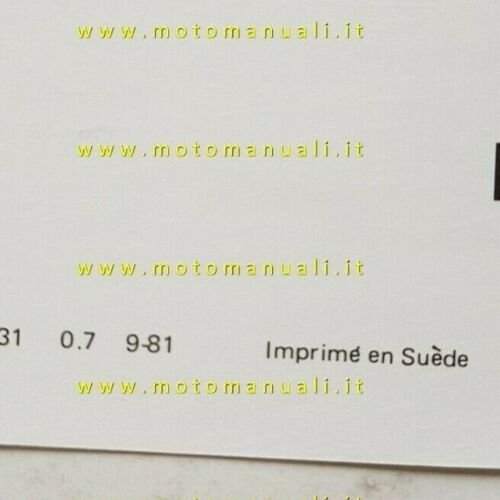 Husqvarna 250 CR Cross 1981 scheda tecnica cartella stampa no …