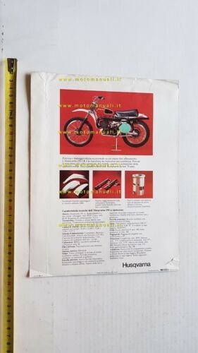 Husqvarna 250 Cross 1974 depliant ITALIANO moto originale brochure