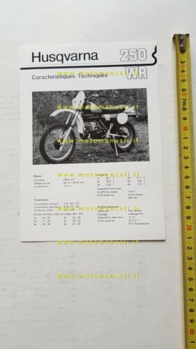 Husqvarna 250 WR Enduro 1981 scheda tecnica cartella stampa no …