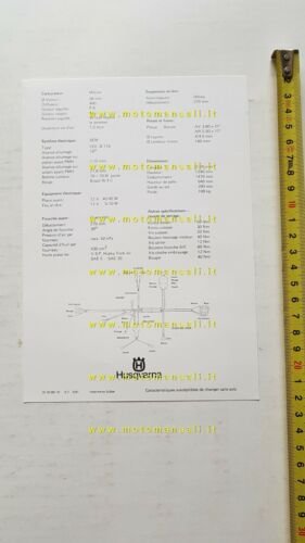 Husqvarna 250 WR Enduro 1981 scheda tecnica cartella stampa no …