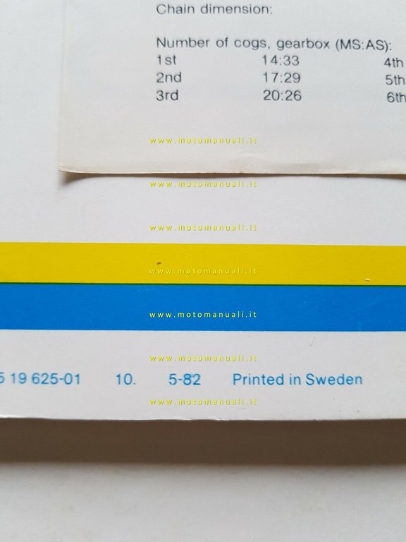 HUSQVARNA 250 XC 1982 manuale uso officina INGLESE moto originale