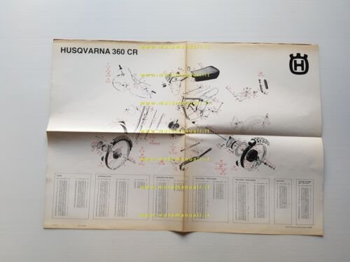 Husqvarna 360 CR 1974 catalogo ricambi originale