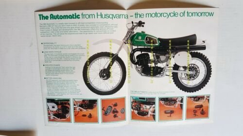 Husqvarna 360 Cross Automatic 1975 depliant INGLESE moto originale brochure