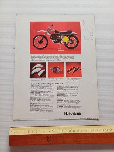 Husqvarna 400 - 450 CR 1973 depliant italiano originale