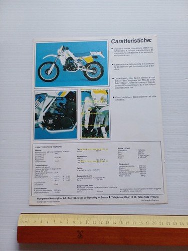 Husqvarna 400 WR ENDURO ISDE REPLICA 1985 depliant italiano originale