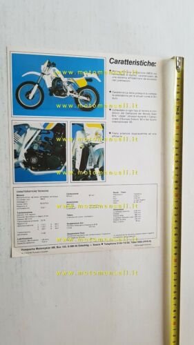 Husqvarna 400 WR ENDURO ISDE REPLICA 1985 depliant originale brochure …