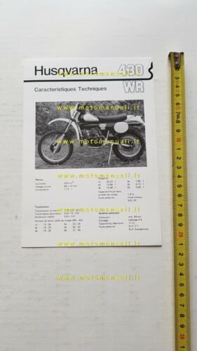 Husqvarna 430 WR Enduro 1981 scheda tecnica cartella stampa no …