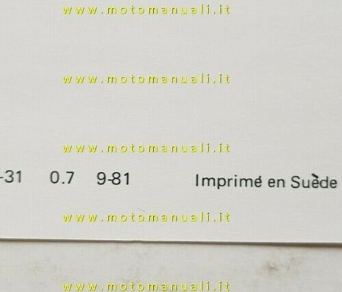 Husqvarna 430 WR Enduro 1981 scheda tecnica cartella stampa no …