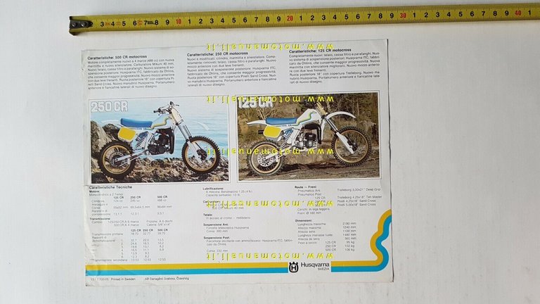 Husqvarna 500 CR + modelli Cross 1983 depliant moto originale …