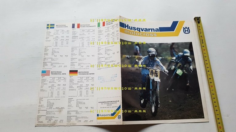 Husqvarna 500 CR + modelli Cross 1985 depliant moto originale …