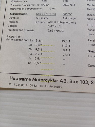 Husqvarna 500 TC - 510 TX - 510 TE 4T …