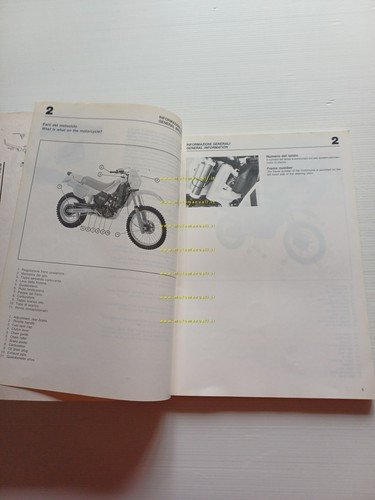 Husqvarna 510 TC-TE-TX 1989 manuale uso officina originale italiano inglese