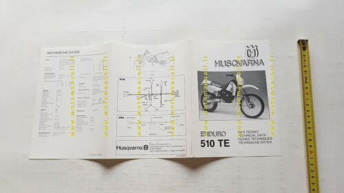 Husqvarna 510 TE Enduro 1987 scheda tecnica cartella stampa no …