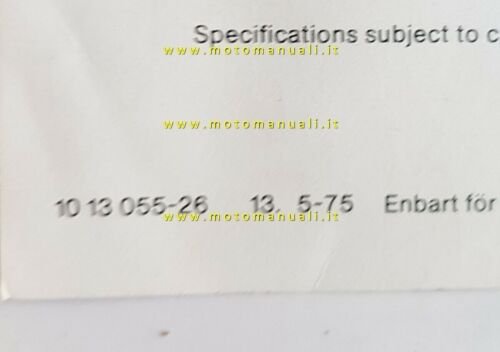 Husqvarna CR 125 Cross 1975 depliant moto originale brochure