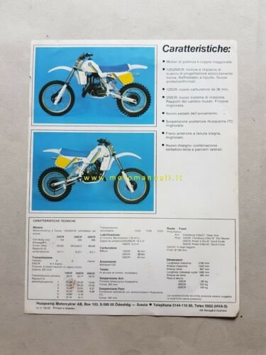 Husqvarna cross 500 CR -250 CR -125 CR 1985 depliant …