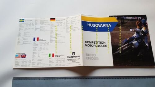 Husqvarna gamma modelli Cross 1986 depliant moto originale brochure