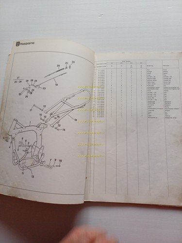 Husqvarna modelli 4 tempi raffreddati a liquido 1987 catalogo ricambi …