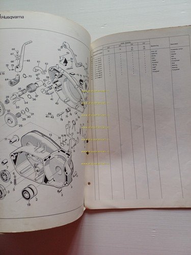 Husqvarna modelli 4 tempi raffreddati a liquido 1987 catalogo ricambi …
