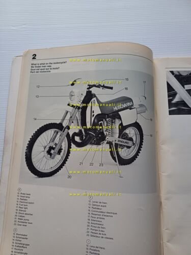 Husqvarna modelli competizione 1988 manuale uso originale