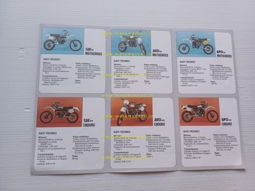 Husqvarna produzione 125 -250- 390 cross enduro 1979 depliant italiano …