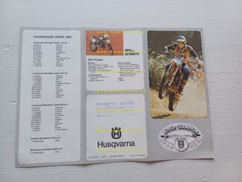 Husqvarna produzione 125 -250- 390 cross enduro 1979 depliant italiano …