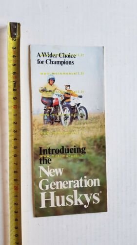 Husqvarna produzione modelli 1974 depliant INGLESE moto originale brochure