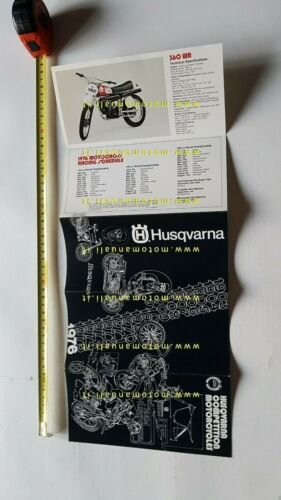 Husqvarna produzione modelli 1976 depliant ENGLISH moto originale brochure