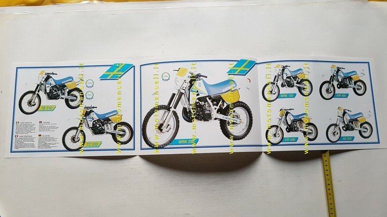 Husqvarna produzione modelli 1988-89 depliant moto originale brochure