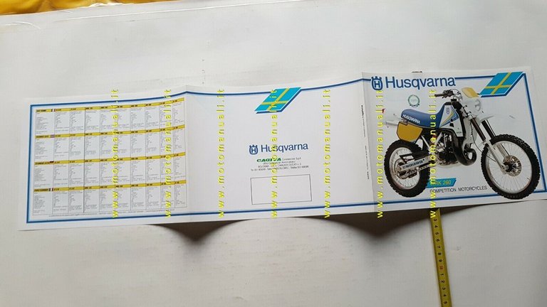 Husqvarna produzione modelli 1988-89 depliant moto originale brochure
