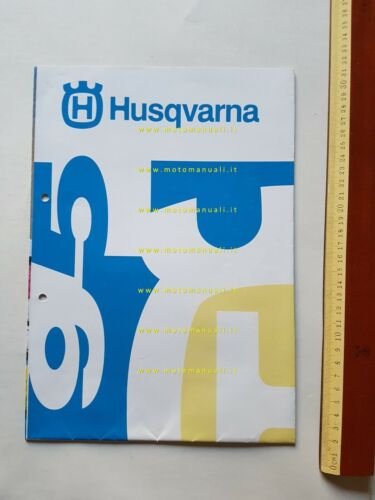 Husqvarna produzione modelli 1995 depliant Italiano moto originale poster