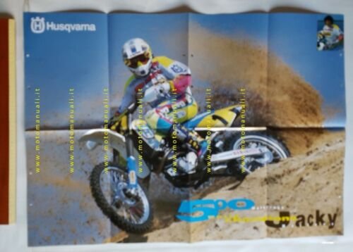 Husqvarna produzione modelli 1995 depliant Italiano moto originale poster