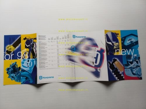 Husqvarna produzione modelli 1998 depliant moto originale brochure