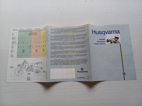 Husqvarna produzione modelli 2 tempi cross enduro 1987 depliant originale