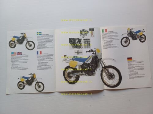Husqvarna produzione modelli 4 tempi cross enduro 1986 depliant originale