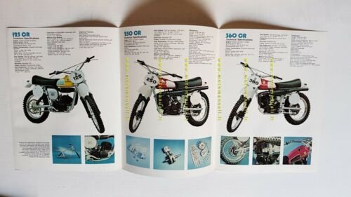 Husqvarna produzione modelli Cross 1976 depliant INGLESE moto originale brochure