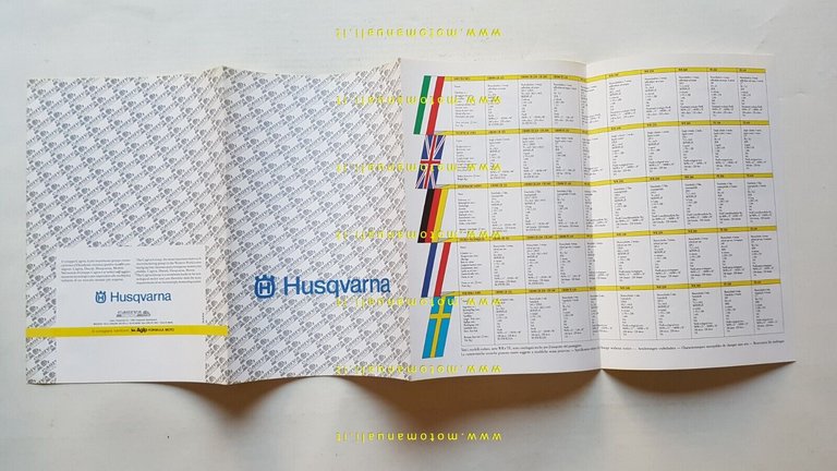 Husqvarna produzione modelli Cross Enduro 1991 depliant moto originale brochure