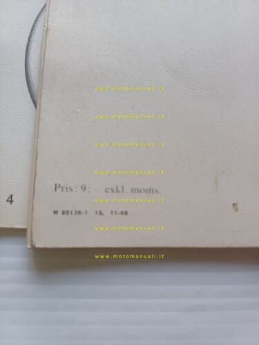 Husqvarna storia modelli gare produzione 1903-1969 depliant originale svedese