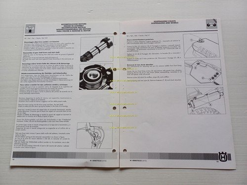 Husqvarna TE 350 1992 - TE-TC 610 1992 AGGIORNAMENTO Manuale …