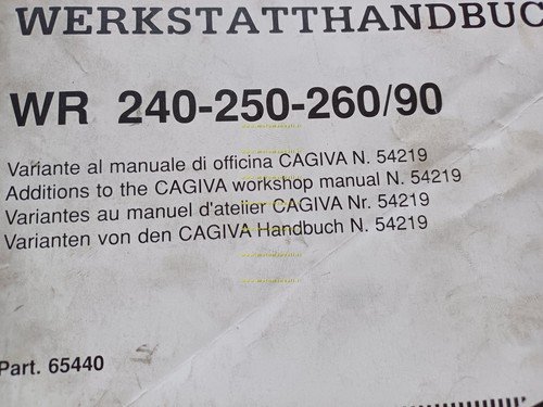Husqvarna WR 240-250-260 1990 AGGIORNAMENTO Manuale Officina originale