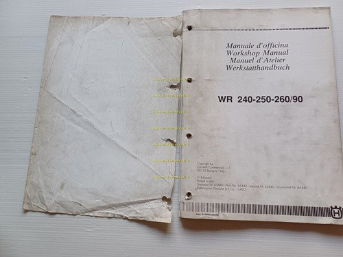 Husqvarna WR 240-250-260 1990 AGGIORNAMENTO Manuale Officina originale