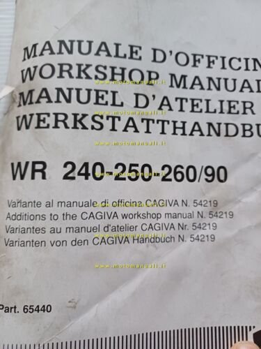 Husqvarna WR 240-250-260 1990 AGGIORNAMENTO Manuale Officina originale
