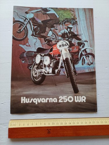 Husqvarna WR 250 Cross 1975 depliant originale testo inglese