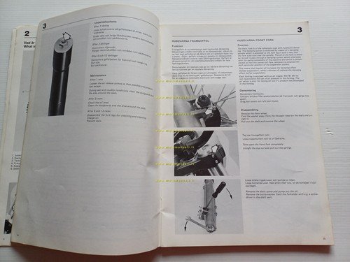 Husqvarna WR 250 Enduro 1987 manuale uso originale inglese svedese