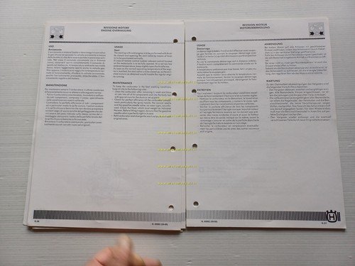 Husqvarna WRK 125 1989 AGGIORNAMENTO Manuale Officina originale