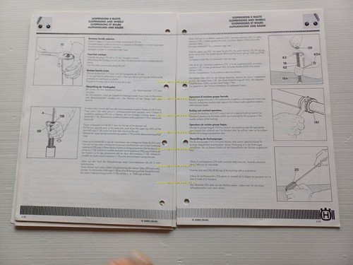 Husqvarna WRK 125 1989 AGGIORNAMENTO Manuale Officina originale