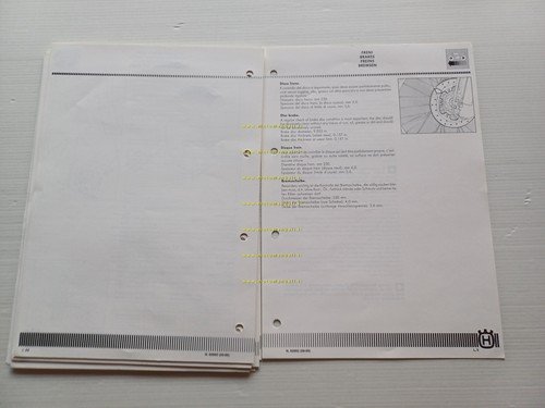 Husqvarna WRK 125 1989 AGGIORNAMENTO Manuale Officina originale