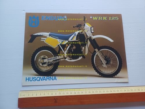 Husqvarna WRK 125 enduro 1984 depliant originale italiano