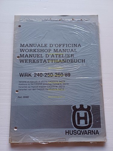 Husqvarna WRK 240-250-260 1989 AGGIORNAMENTO Manuale Officina originale