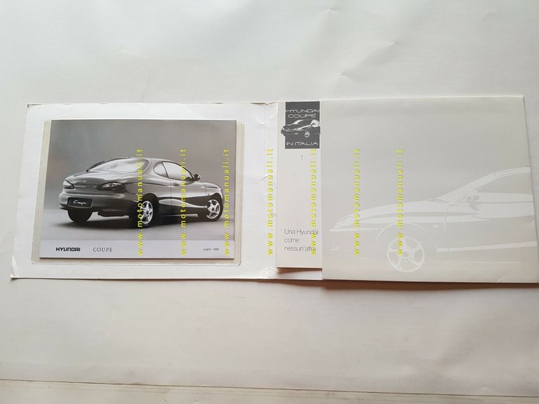 Hyundai Coupè 1996 CARTELLA STAMPA originale Italiano NO depliant